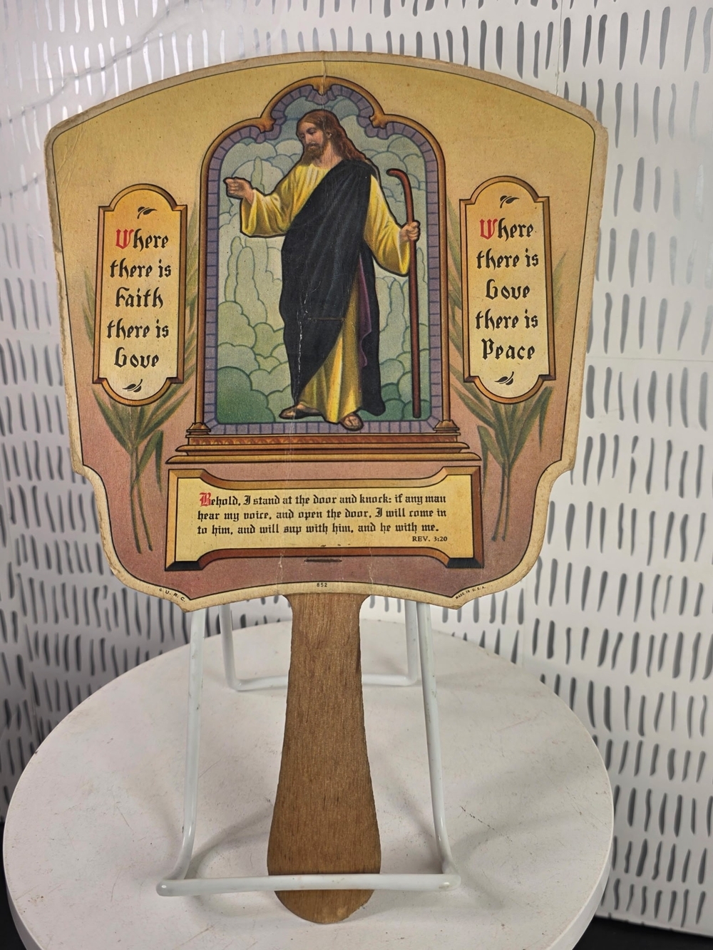 Vintage Jesus Church Fan Vore & Knoll Funeral Van Wert OH